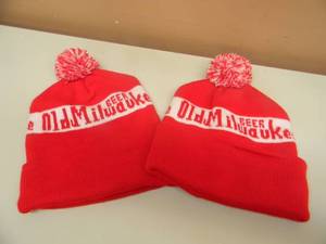 lot 20 image: NOS - 2 OLD MILWAUKEE BEER KNIT HATS - VERY COOL - NICE - SEE PICTURES - NEW OLD STOCK