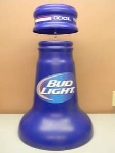 lot 41 image: BUD LIGHT BOTTLE DISPLAY MOTION SIGN - WORKS - APPROX 25 - SEE PICTURES