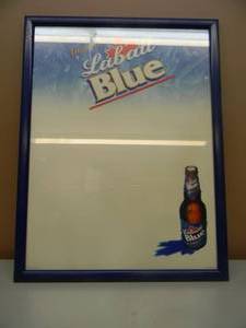 lot 44 image: IMPORTED LABATT BLUE BAR SIGN - APPROX 20 BY 26 - SEE PICTURES