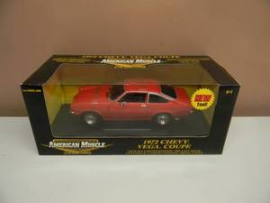 lot 10 image: AMERICAN MUSCLE 118 SCALE 1972 CHEVY VEGA COUPE DIECAST - NEW IN BOX - SEE PICTURES
