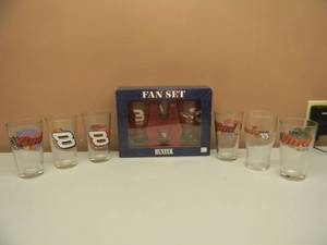lot 46 image: BUDWEISER RACING BEER & SHOT GLASSES - VERY COOL COLLECTION - SEE PICTURES