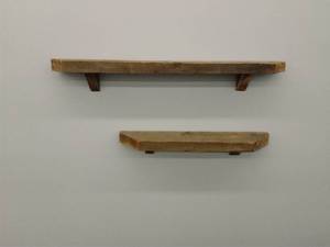 Pair of Reclaimed Wood Shelves