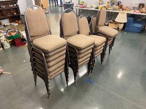 Large Lot of Stacking Banquet Charis