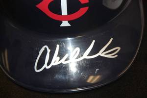 Minnesota Twins Akil Baddoo Plastic Batting Helmet JSA COA