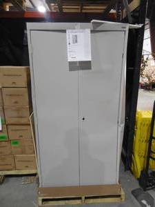 lot 42 image: Classic Series 72 in. H x 36 in. W x 18 in. D Steel Frestanding Storage Cabinet with Adjustable Shelves in Dove Gray