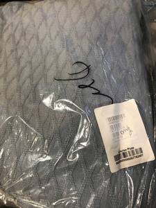 Cotton Bamboo Misty Blue Full Woven Blanket, KO67-F-MISTY-BLUE, NEW