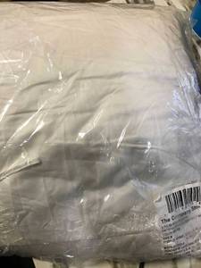 Cotton Sateen Down Robe - White, RK33-M-White, NEW
