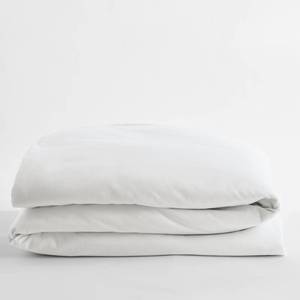 Solid Organic Flannel King Duvet Cover in White, 50457D-K-WHITE, NEW