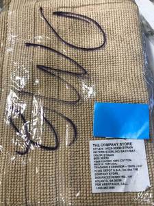 Legends Sterling Straw 50 in. x 30 in. Cotton Reversible Bath Mat, VK29-30X50-STRAW, NEW