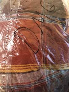 Preston Yarn Red Plaid Multicolored Flannel Full Size Duvet Covers, 50470D-F-MULTI, NEW