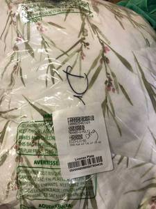 Grass Flower Flannel Queen Duvet Cover, 50440D-Q-MULTI, NEW