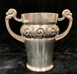 lot 7 image: Small Silver Cup with Handles