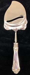 lot 22 image: Vintage Norwegian Cheese Slicer w Sterling Silver Handle