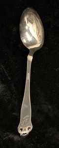 lot 28 image: Brdrene Lohne Laila Pattern Sterling Silver Serving Spoon