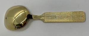 lot 35 image: Magnus Aase Sterling Silver Gilt Wash Red Enamel Bergen Souvenir Spoon 1