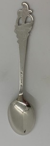 lot 37 image: TH Marthinsen Blue Bells Pattern Sterling Silver Demitasse Spoon 1