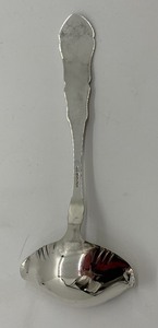 lot 39 image: Vintage Magnus Aase Iris Pattern Small Sterling Ladle