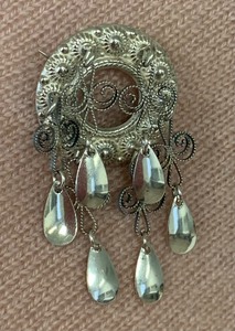 lot 57 image: Petite Norwegian Sterling Silver Solje Brooch