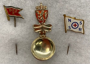 lot 63 image: Set of Three Vintage Norwegian Tie Pins (One is Sterling)
