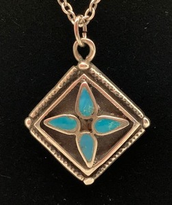 lot 76 image: Silver Medallion on 17 Sterling Chain
