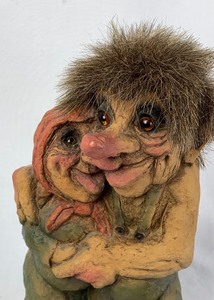 lot 102 image: Ny Form Norwegian Troll, Style #126, Troll Happy Couple, 9-34 Tall