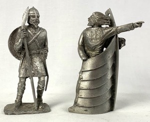 lot 114 image: Set of 4 Viking Collectibles Pewter Warriors by Swe-Den, years 1997-2000