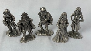 lot 120 image: Set of 5 Collectible Selandia Metal Viking Figures, years 1993-1996
