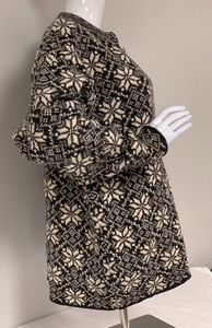 lot 145 image: Devold Dark GreyCream Norwegian Wool Cardigan Sweater, Size Large