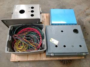 (3) Electrical Enclosures & Tub of ...