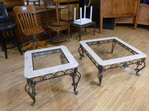 Glass Top Coffee Table and End Table