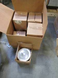 lot 26 image: 8 pc. Prescolite Clear Reflector Li...