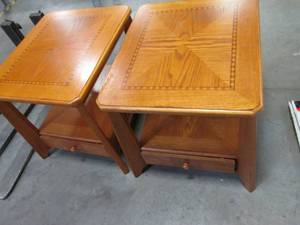lot 76 image: (2) End Tables Good Shape...