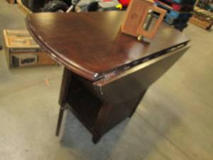 lot 107 image: Drop Down Wood High Top Table With ...