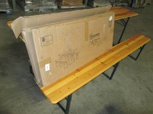lot 108 image: OutSunny Patio Table Set Wood With ...