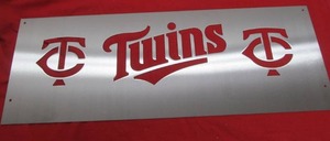 lot 10 image: laser cut metal wall art Twins