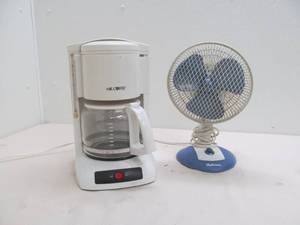 lot 23 image: Mr coffee maker, Holmes fan