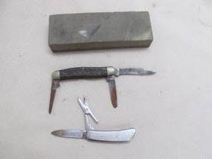 lot 97 image: knifes, sharpening stone