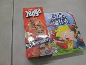 Chutes & Ladders, Jenga(pkg damp)...