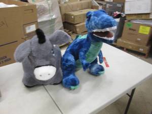 T-Rex, Donkey Plush...