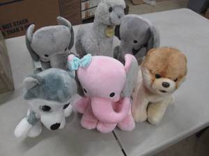 6 Assorted Plush...