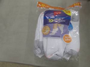 10 pk Hanes No-Show Socks Size 8-12...