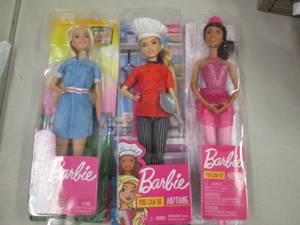 3 Barbies...