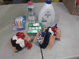 Disposable Razors, Body Wash(broken...