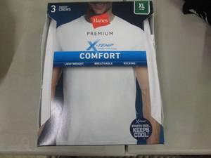 3 pk Hanes XL Crew T Shirts...