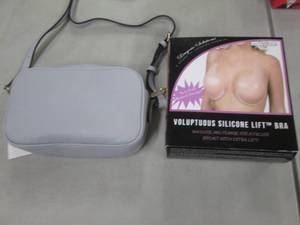 Small Gray Shoulder Purse, Silicone...