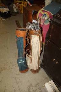 lot 143 image: Lot of (2) Golf Club Bags with Golf Clubs and Accessories