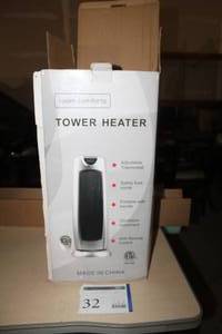 lot 32 image: Room Comforts Tower Heater with Remote Control (new in box)