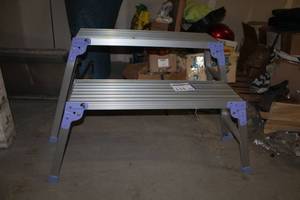 lot 134 image: Lot of (2) Aluminum Work Platforms