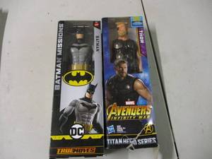 lot 12 image: Batman and Thor Action Figures...