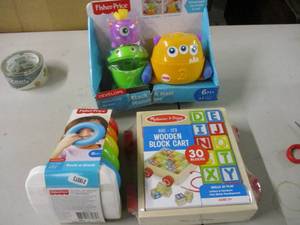 lot 73 image: Baby Blocks, rock a stack, and mons...